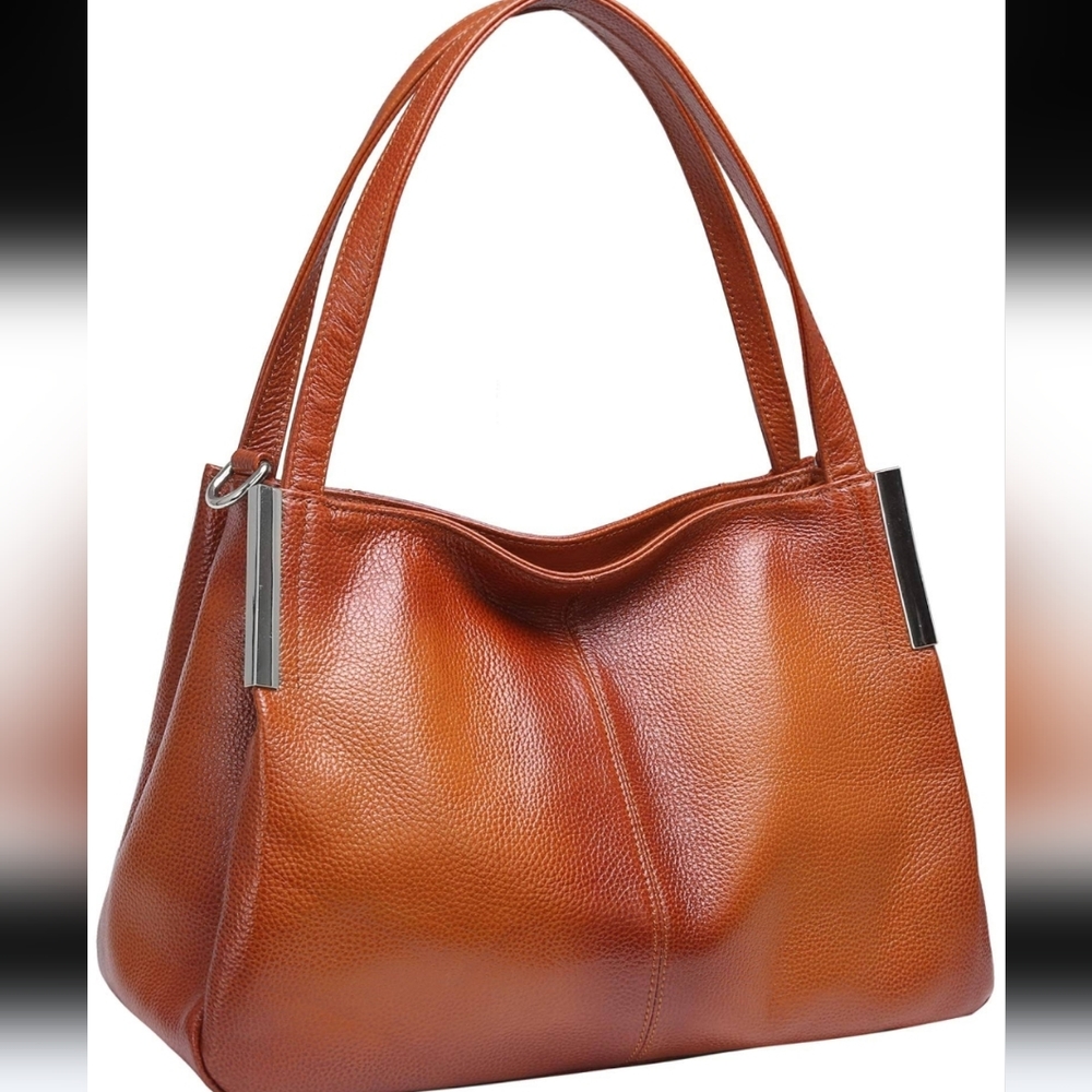 Heshe genuine leather satchel